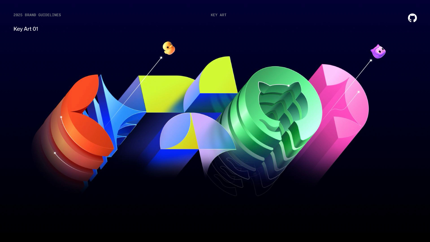 GitHub's Key Art 01, reproduced from page 16 of the supplied 2025 guidelines.